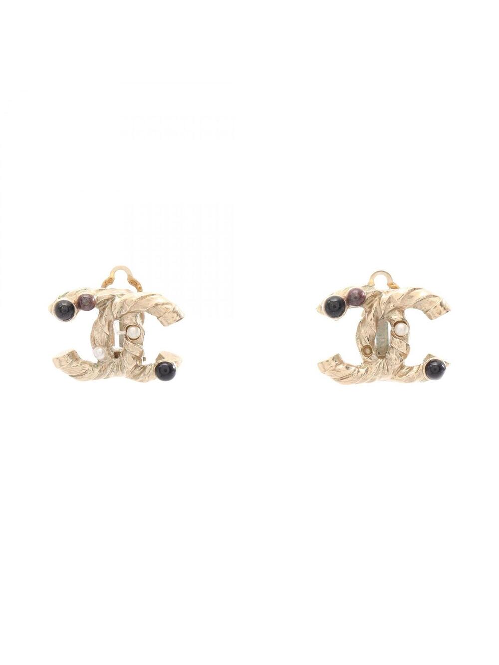 Chanel Coco Mark Earring Gold Plated #328497C47B